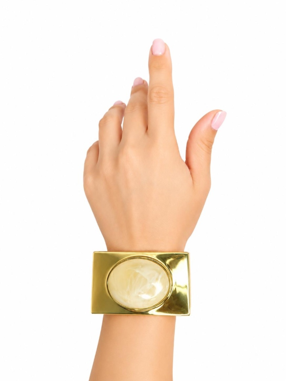 Gold Tone Wide Cuff Bracelet Statement Chunky Bangle Vintage  Elegant Fashion